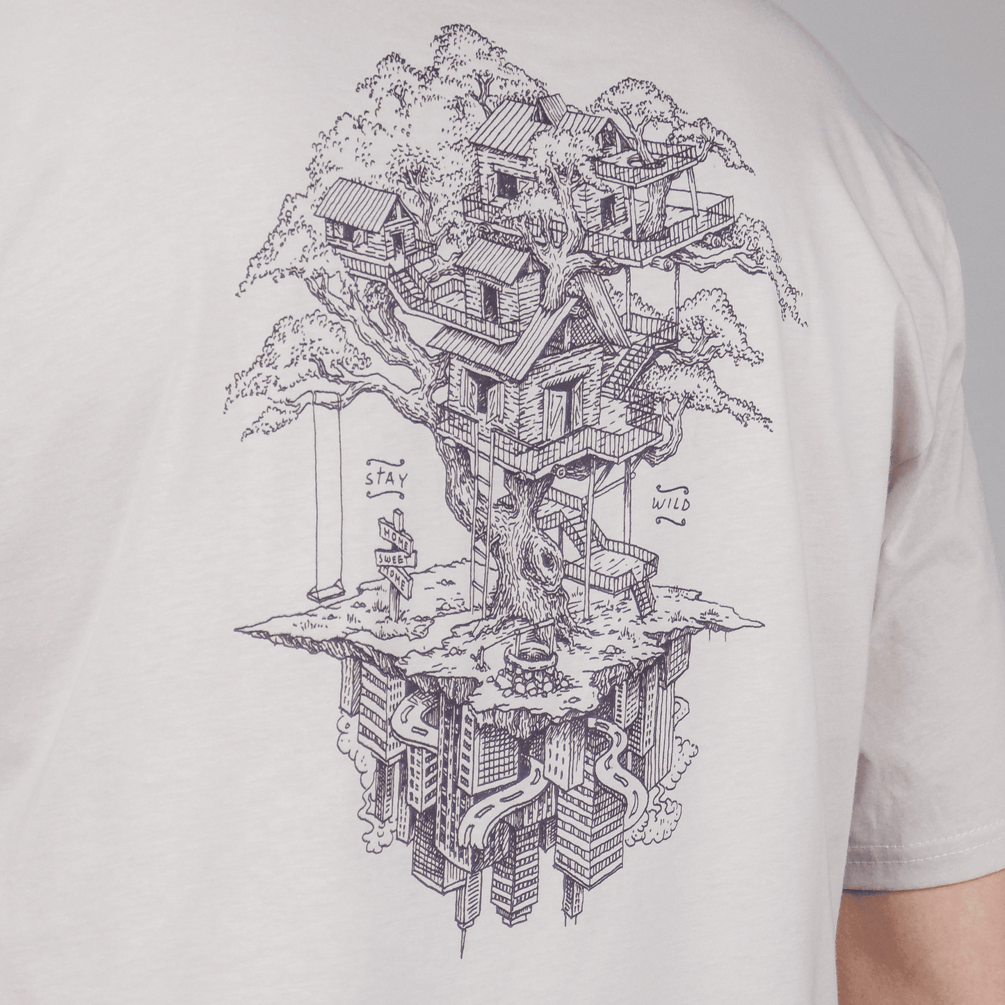 T-Shirt Nature Rules White Bone